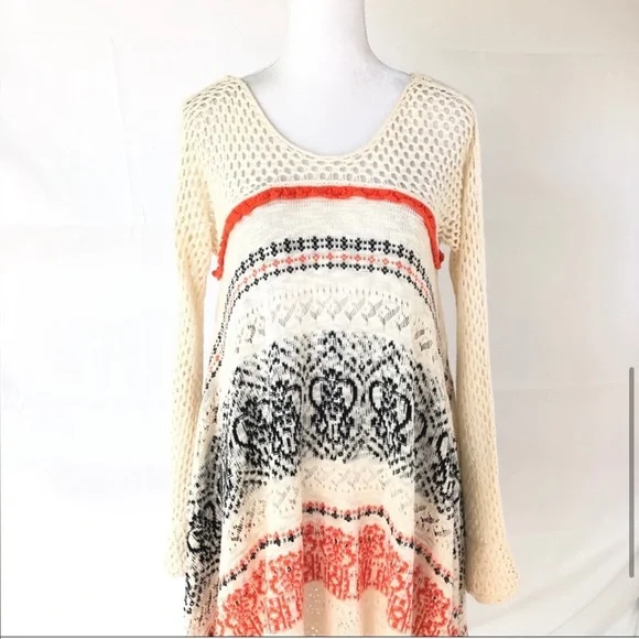 Anthropologie Sleeping on Snow Risen Sun Sweater Crotchet Dress - Picture 5 of 7